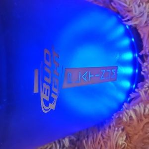 Vintage Lighted Bud Light Ice Bucket with Bottle Opener